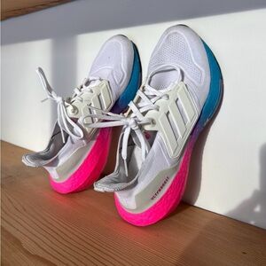 Adidas ULTRABOOST Women's White and Pink Running Shoes